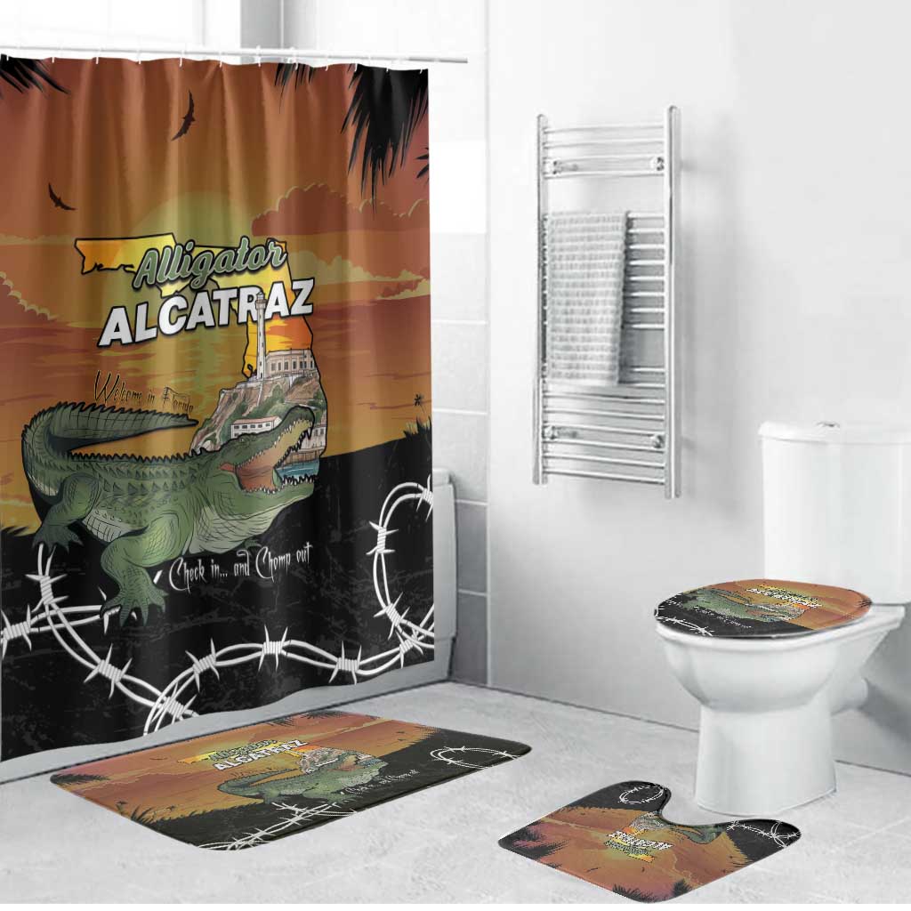 Alligator Alcatraz Bathroom Set Prison Florida Everglades - Wonder Print Shop