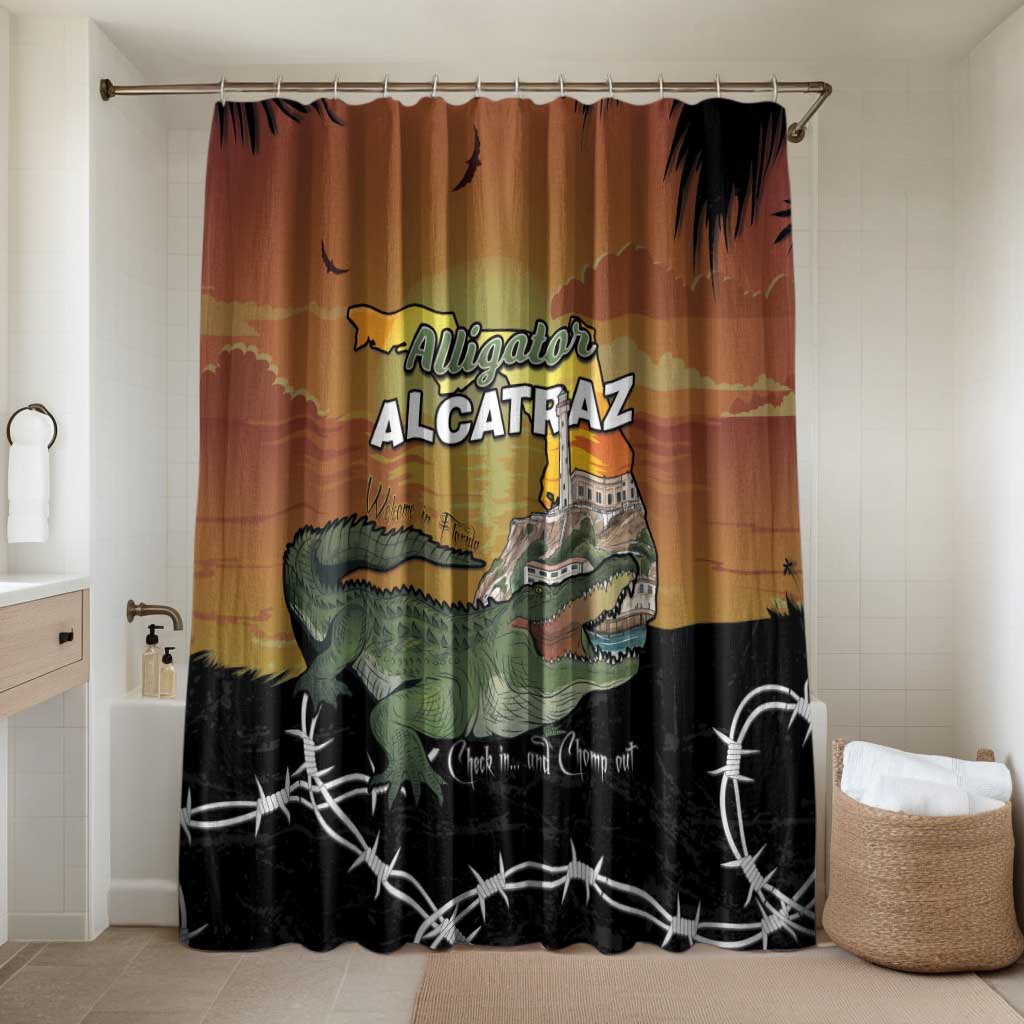 Alligator Alcatraz Bathroom Set Prison Florida Everglades - Wonder Print Shop