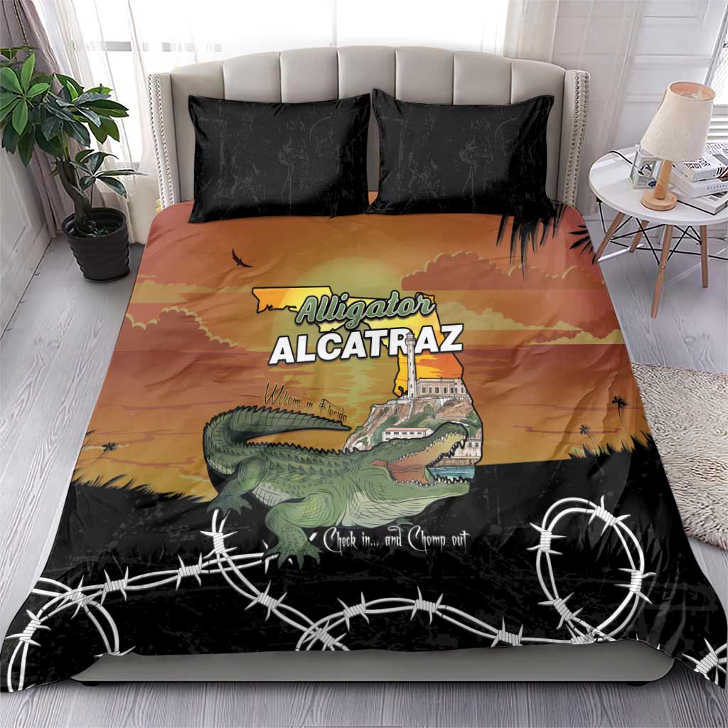 Alligator Alcatraz Bedding Set Prison Florida Everglades - Wonder Print Shop