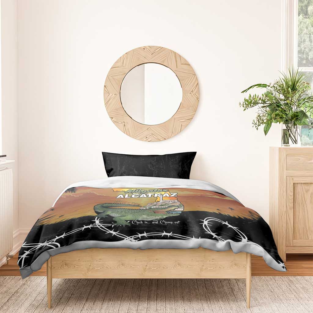 Alligator Alcatraz Bedding Set Prison Florida Everglades - Wonder Print Shop