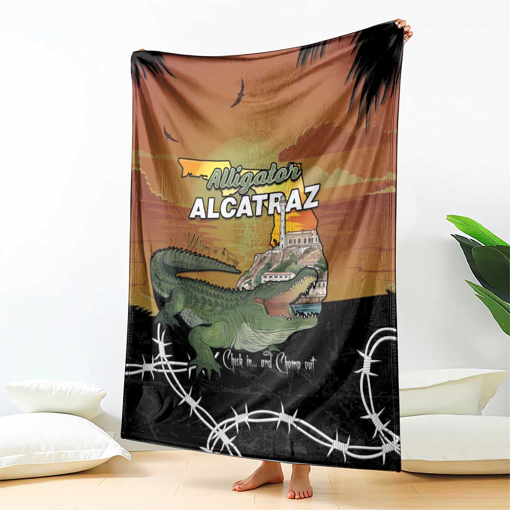 Alligator Alcatraz Blanket Prison Florida Everglades - Wonder Print Shop