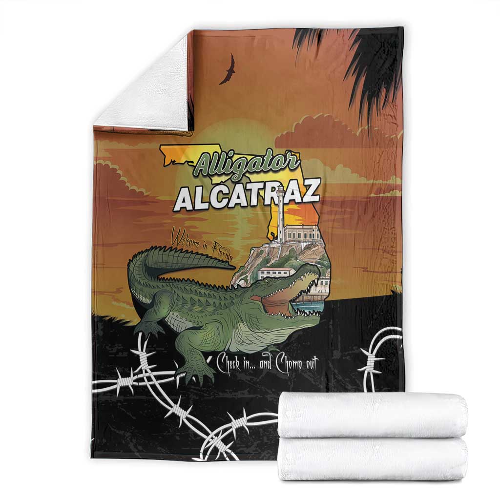 Alligator Alcatraz Blanket Prison Florida Everglades - Wonder Print Shop