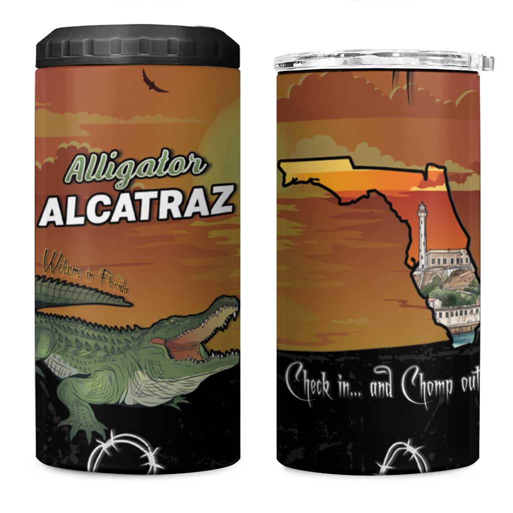 Alligator Alcatraz 4 in 1 Can Cooler Tumbler Prison Florida Everglades - Wonder Print Shop