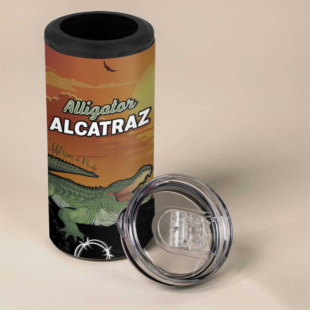 Alligator Alcatraz 4 in 1 Can Cooler Tumbler Prison Florida Everglades - Wonder Print Shop