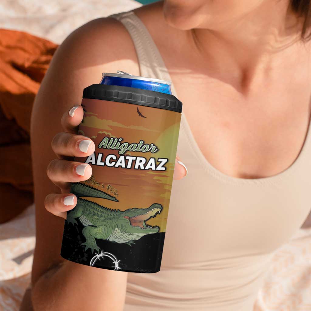 Alligator Alcatraz 4 in 1 Can Cooler Tumbler Prison Florida Everglades - Wonder Print Shop