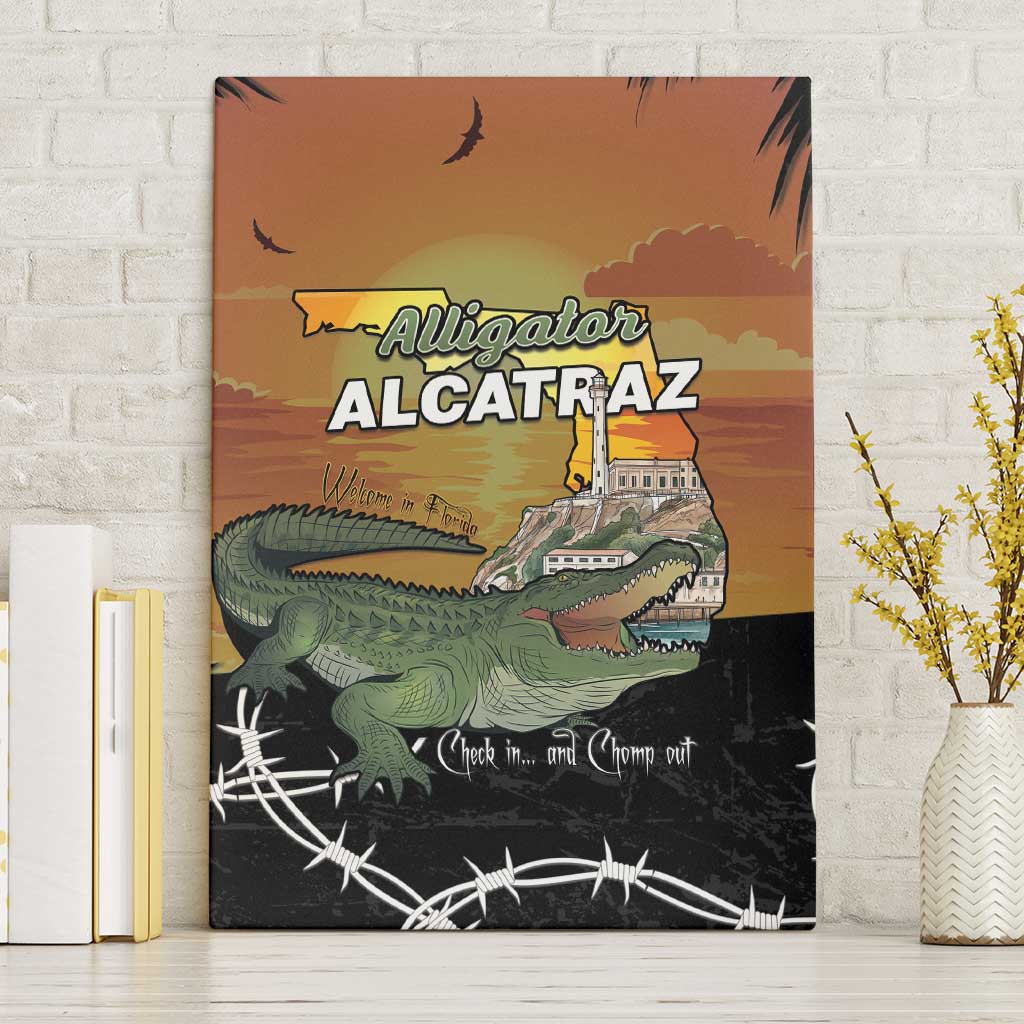 Alligator Alcatraz Canvas Wall Art Prison Florida Everglades - Wonder Print Shop