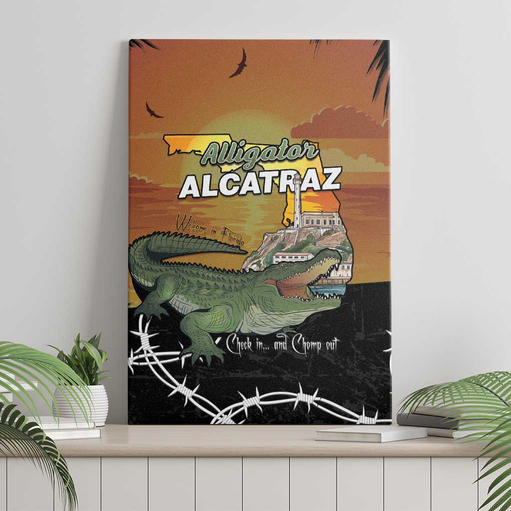Alligator Alcatraz Canvas Wall Art Prison Florida Everglades - Wonder Print Shop