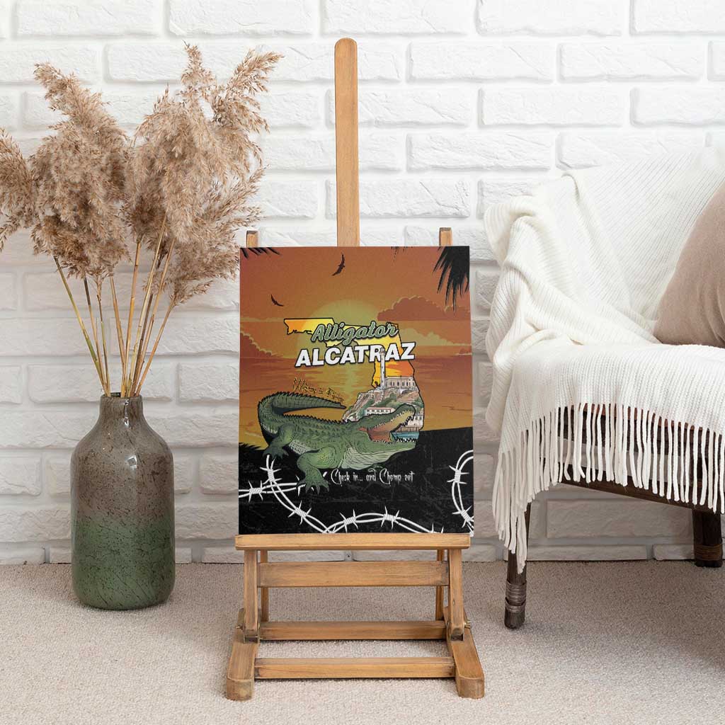 Alligator Alcatraz Canvas Wall Art Prison Florida Everglades - Wonder Print Shop