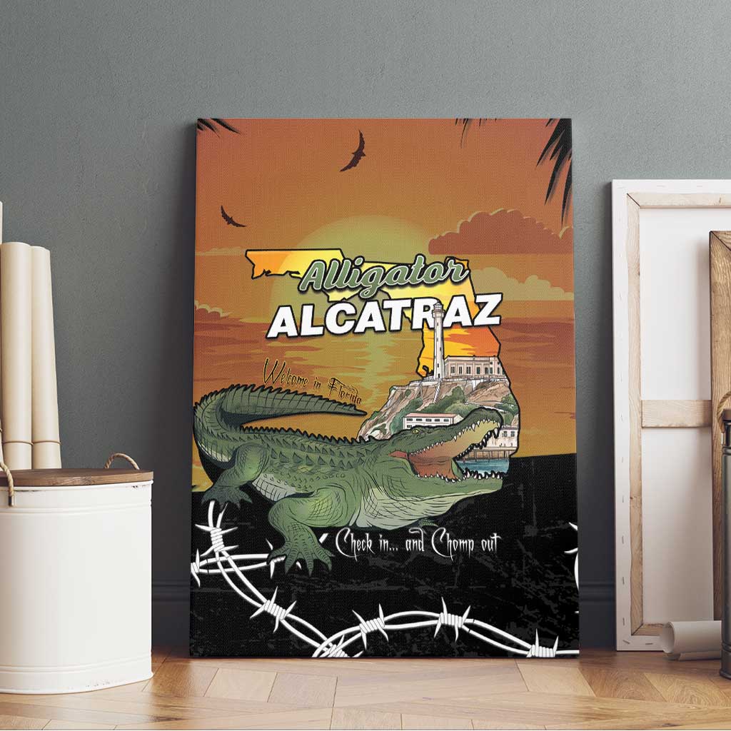 Alligator Alcatraz Canvas Wall Art Prison Florida Everglades - Wonder Print Shop
