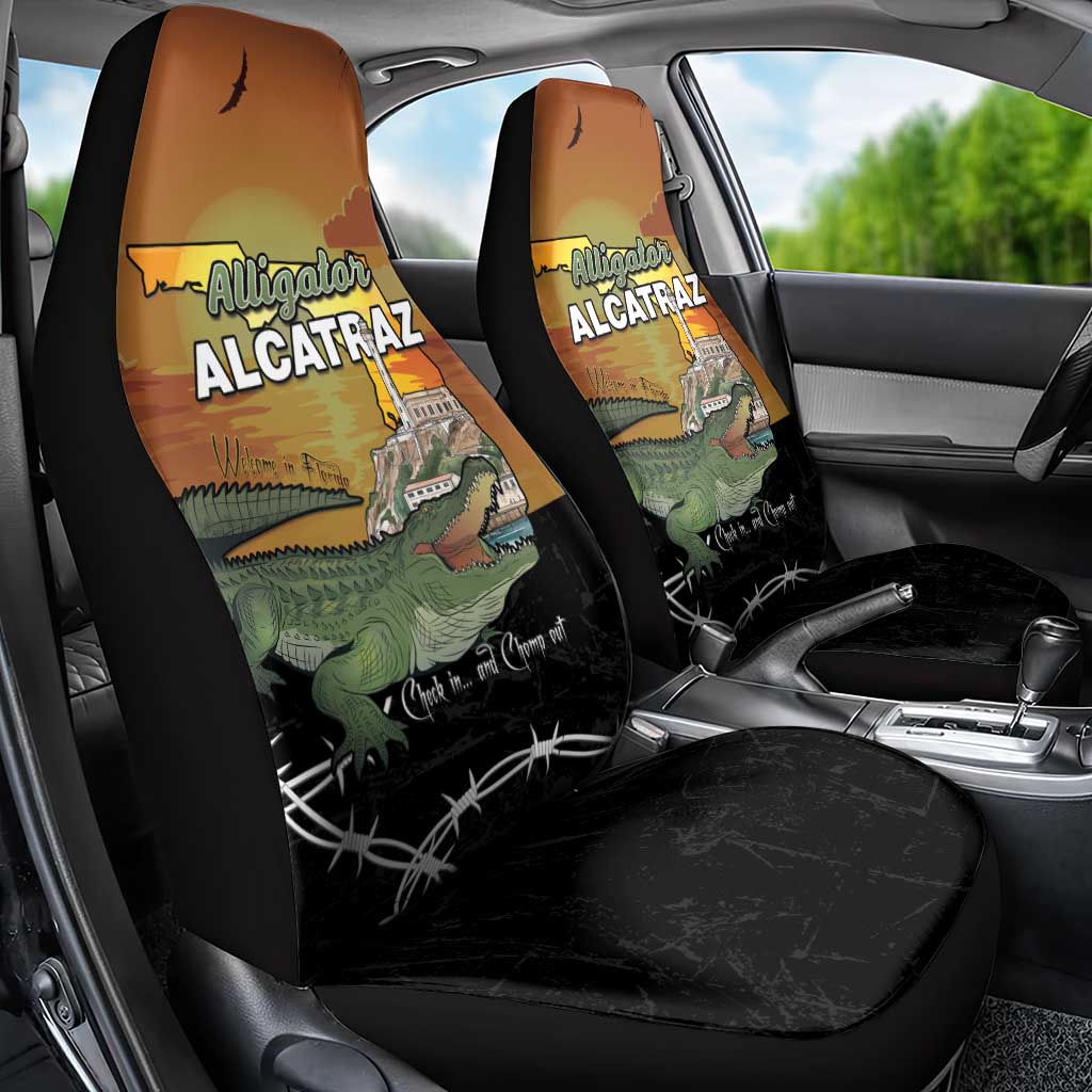 Alligator Alcatraz Car Seat Cover Prison Florida Everglades - Wonder Print Shop