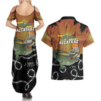 Alligator Alcatraz Couples Matching Summer Maxi Dress and Hawaiian Shirt Prison Florida Everglades - Wonder Print Shop