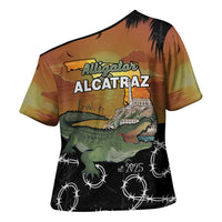 Alligator Alcatraz Cross Shoulder Shirt Prison Florida Everglades - Wonder Print Shop