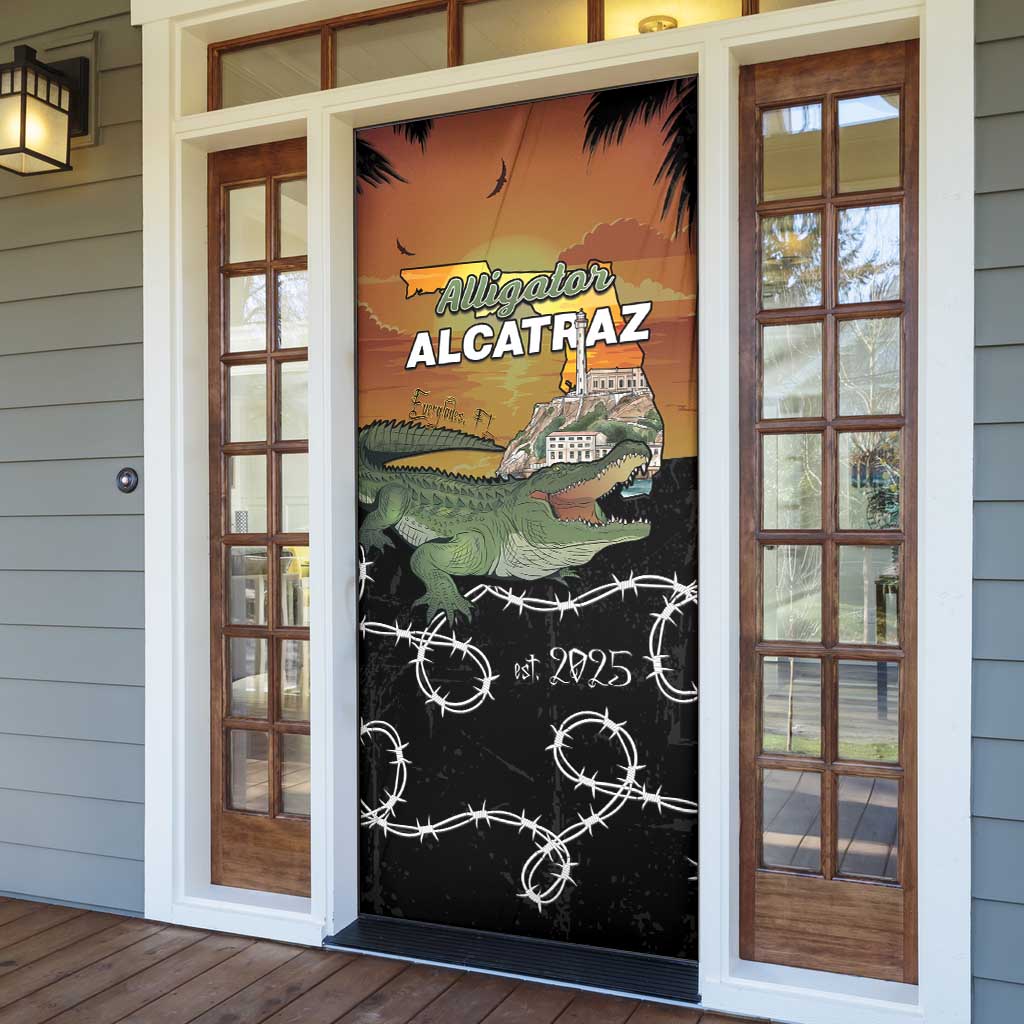 Alligator Alcatraz Door Cover Prison Florida Everglades - Wonder Print Shop