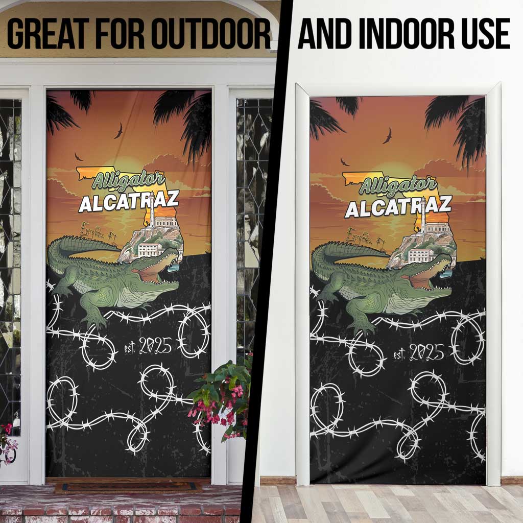 Alligator Alcatraz Door Cover Prison Florida Everglades - Wonder Print Shop