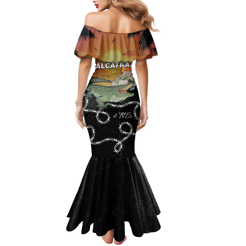 Alligator Alcatraz Family Matching Mermaid Dress and Hawaiian Shirt Prison Florida Everglades - Wonder Print Shop
