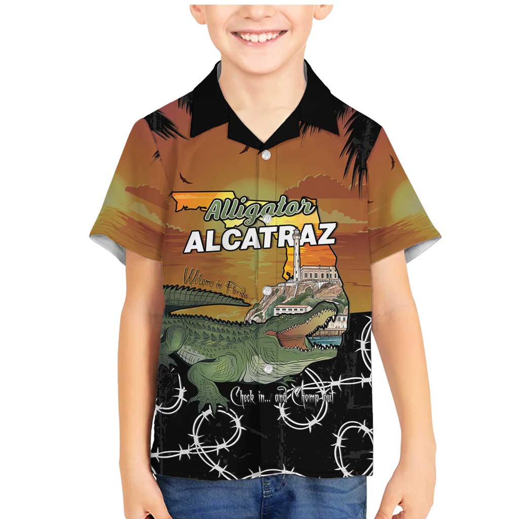Alligator Alcatraz Family Matching Mermaid Dress and Hawaiian Shirt Prison Florida Everglades - Wonder Print Shop