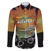 Alligator Alcatraz Family Matching Off The Shoulder Long Sleeve Dress and Hawaiian Shirt Prison Florida Everglades - Wonder Print Shop