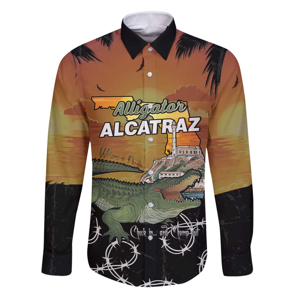 Alligator Alcatraz Family Matching Off Shoulder Short Dress and Hawaiian Shirt Prison Florida Everglades - Wonder Print Shop