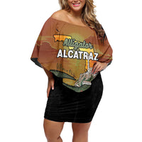 Alligator Alcatraz Family Matching Off Shoulder Short Dress and Hawaiian Shirt Prison Florida Everglades - Wonder Print Shop