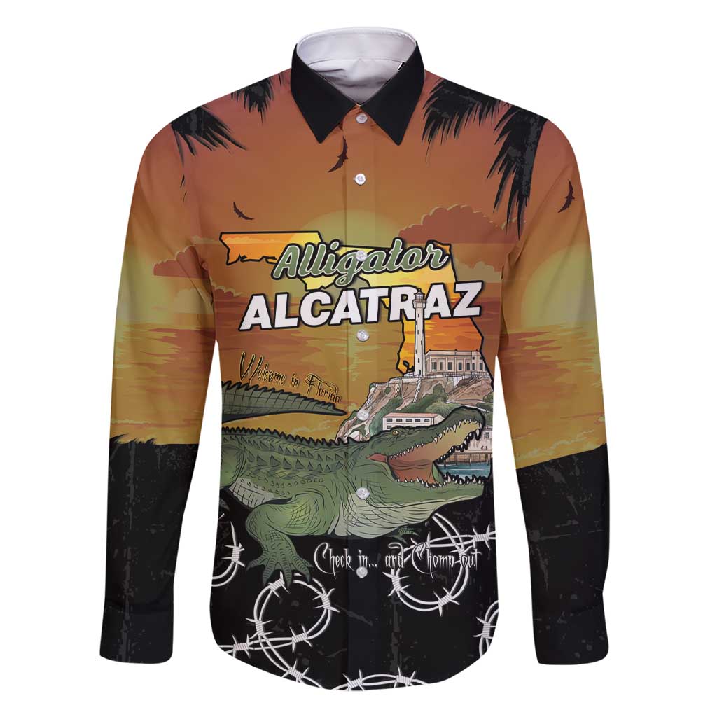 Alligator Alcatraz Family Matching Short Sleeve Bodycon Dress and Hawaiian Shirt Prison Florida Everglades - Wonder Print Shop