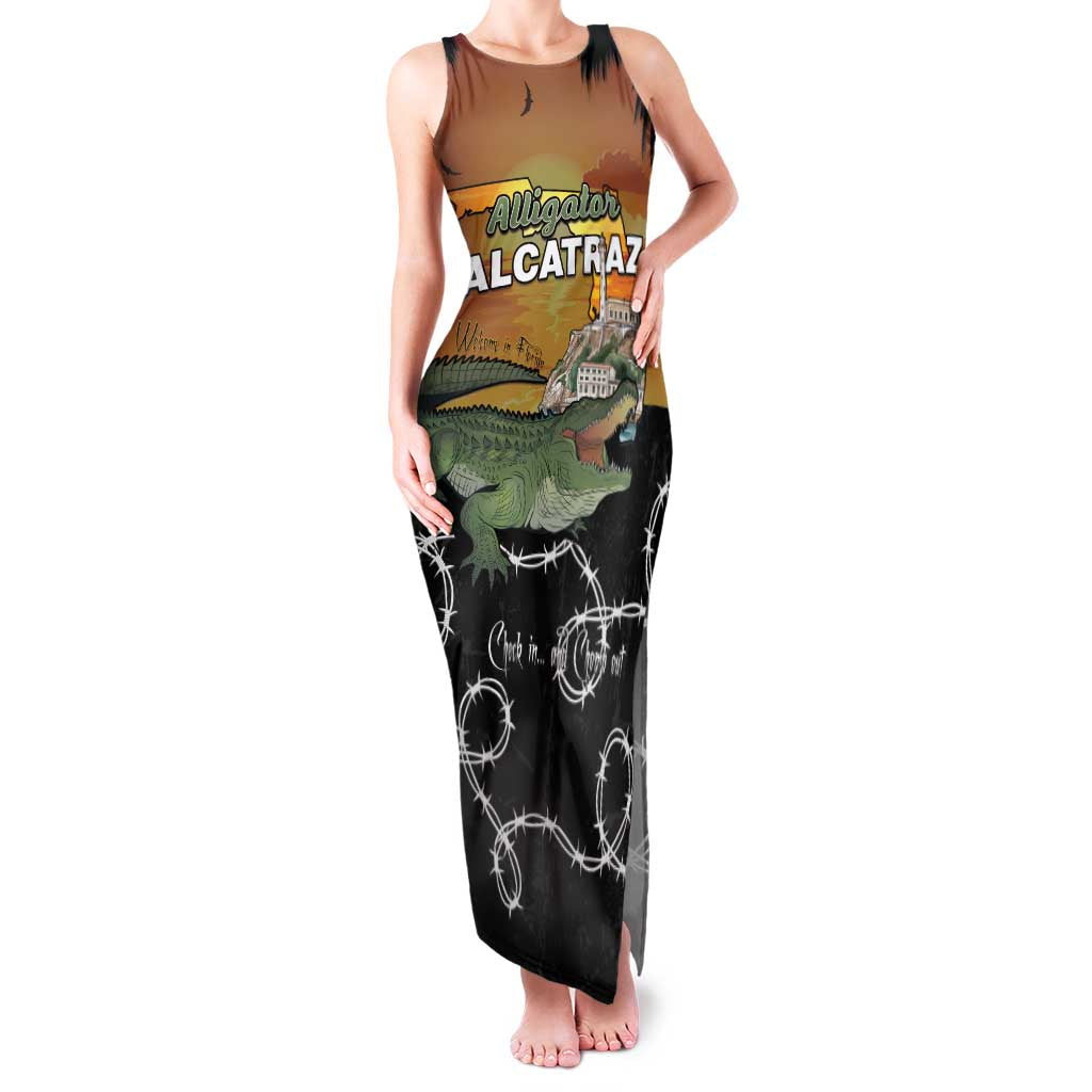Alligator Alcatraz Family Matching Tank Maxi Dress and Hawaiian Shirt Prison Florida Everglades - Wonder Print Shop