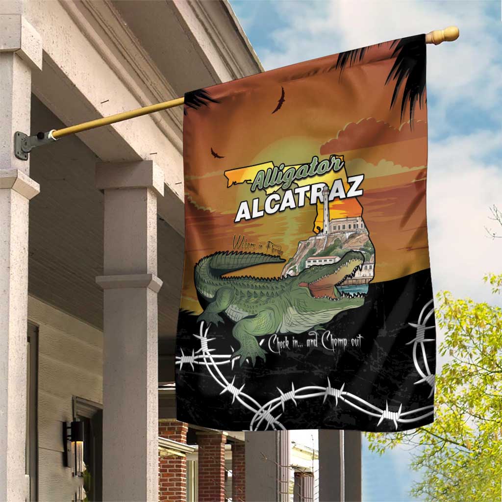 Alligator Alcatraz Garden Flag Prison Florida Everglades - Wonder Print Shop