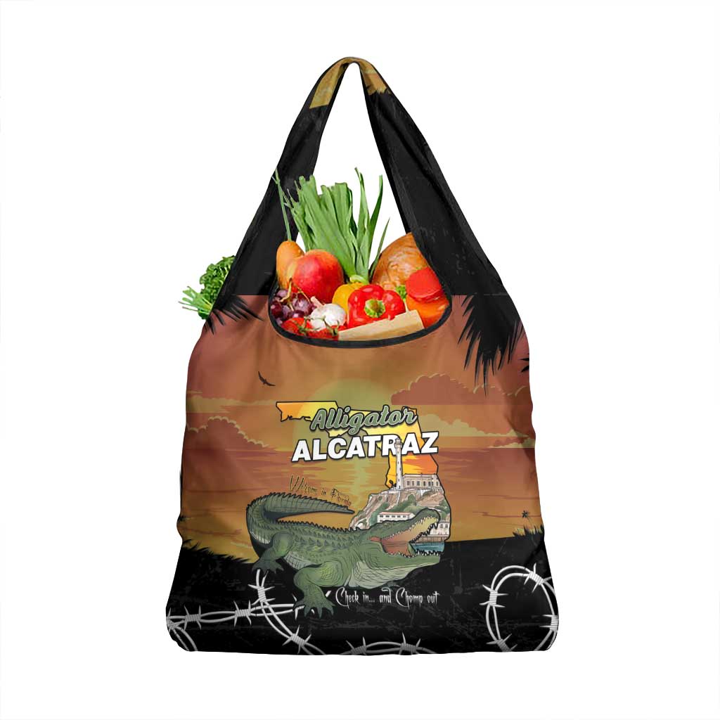 Alligator Alcatraz Grocery Bag Prison Florida Everglades - Wonder Print Shop