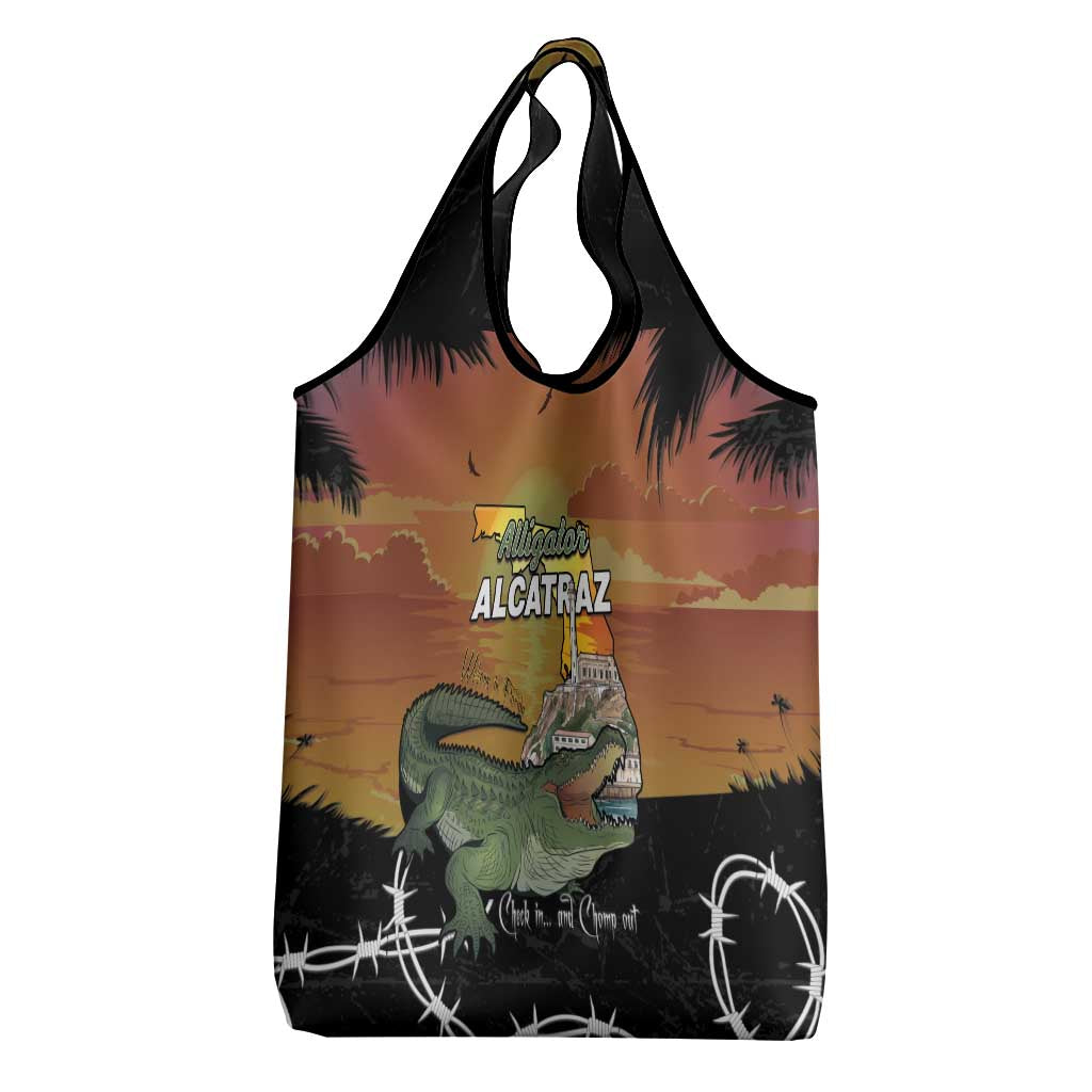 Alligator Alcatraz Grocery Bag Prison Florida Everglades - Wonder Print Shop