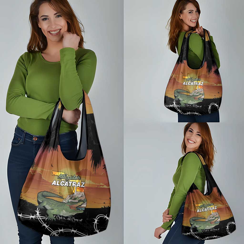 Alligator Alcatraz Grocery Bag Prison Florida Everglades - Wonder Print Shop