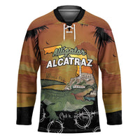 Alligator Alcatraz Hockey Jersey Prison Florida Everglades - Wonder Print Shop