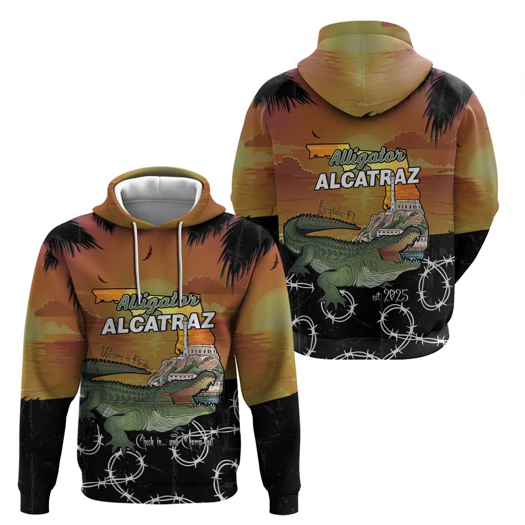 Alligator Alcatraz Hoodie Prison Florida Everglades - Wonder Print Shop