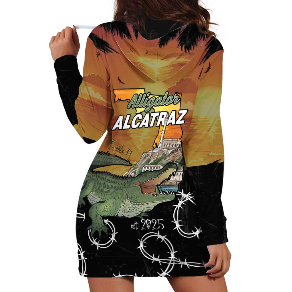 Alligator Alcatraz Hoodie Dress Prison Florida Everglades - Wonder Print Shop