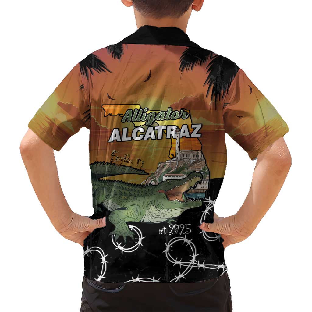 Alligator Alcatraz Kid Hawaiian Shirt Prison Florida Everglades - Wonder Print Shop