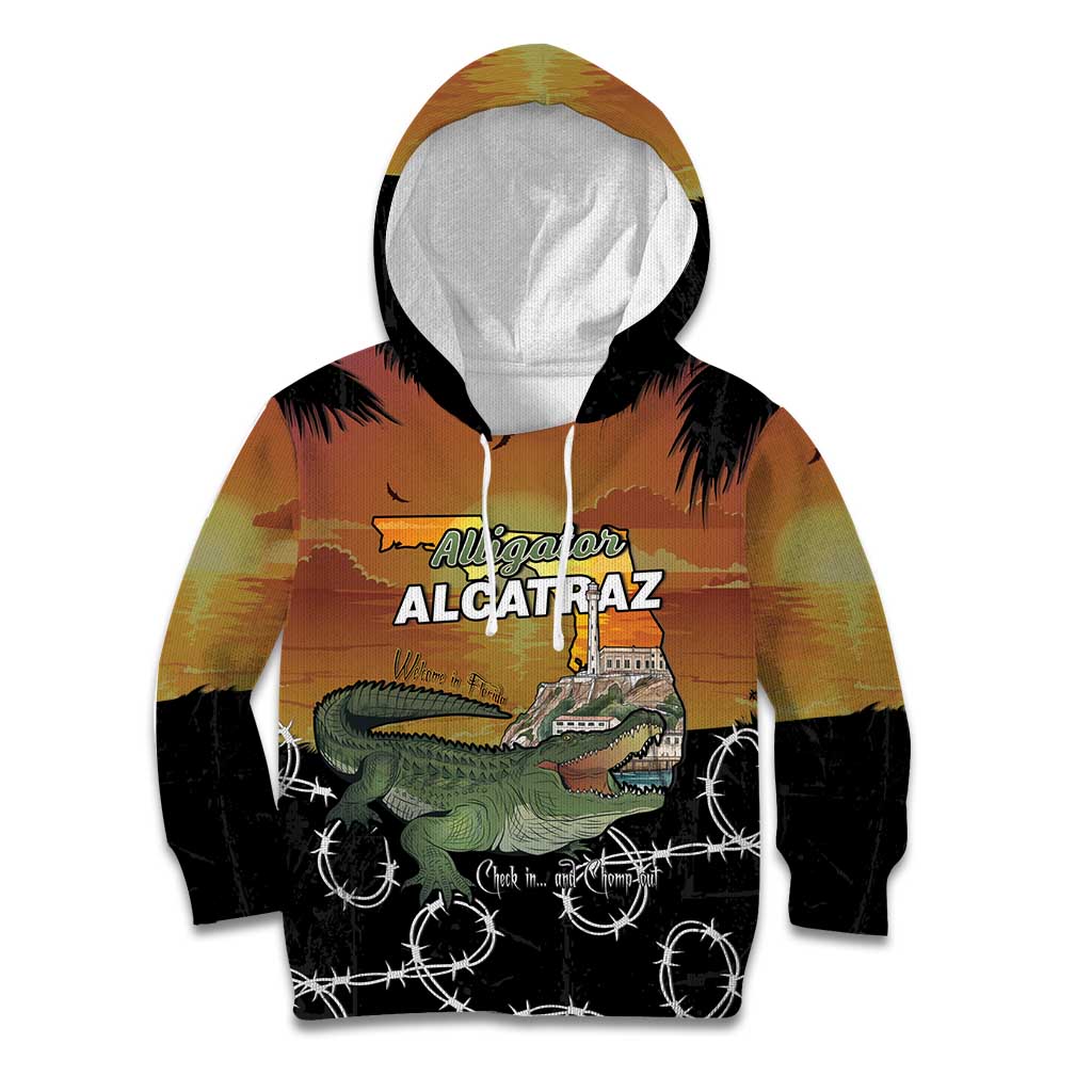 Alligator Alcatraz Kid Hoodie Prison Florida Everglades - Wonder Print Shop