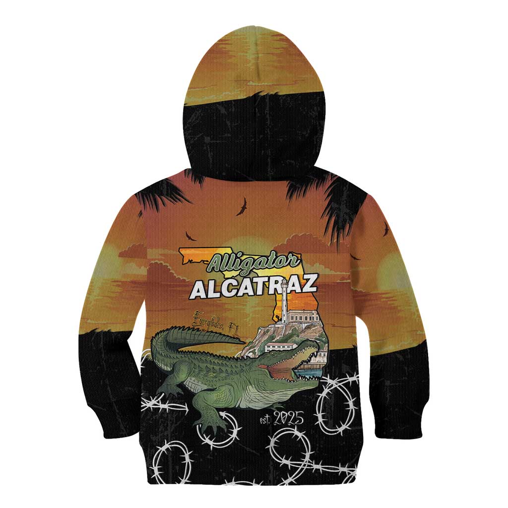 Alligator Alcatraz Kid Hoodie Prison Florida Everglades - Wonder Print Shop