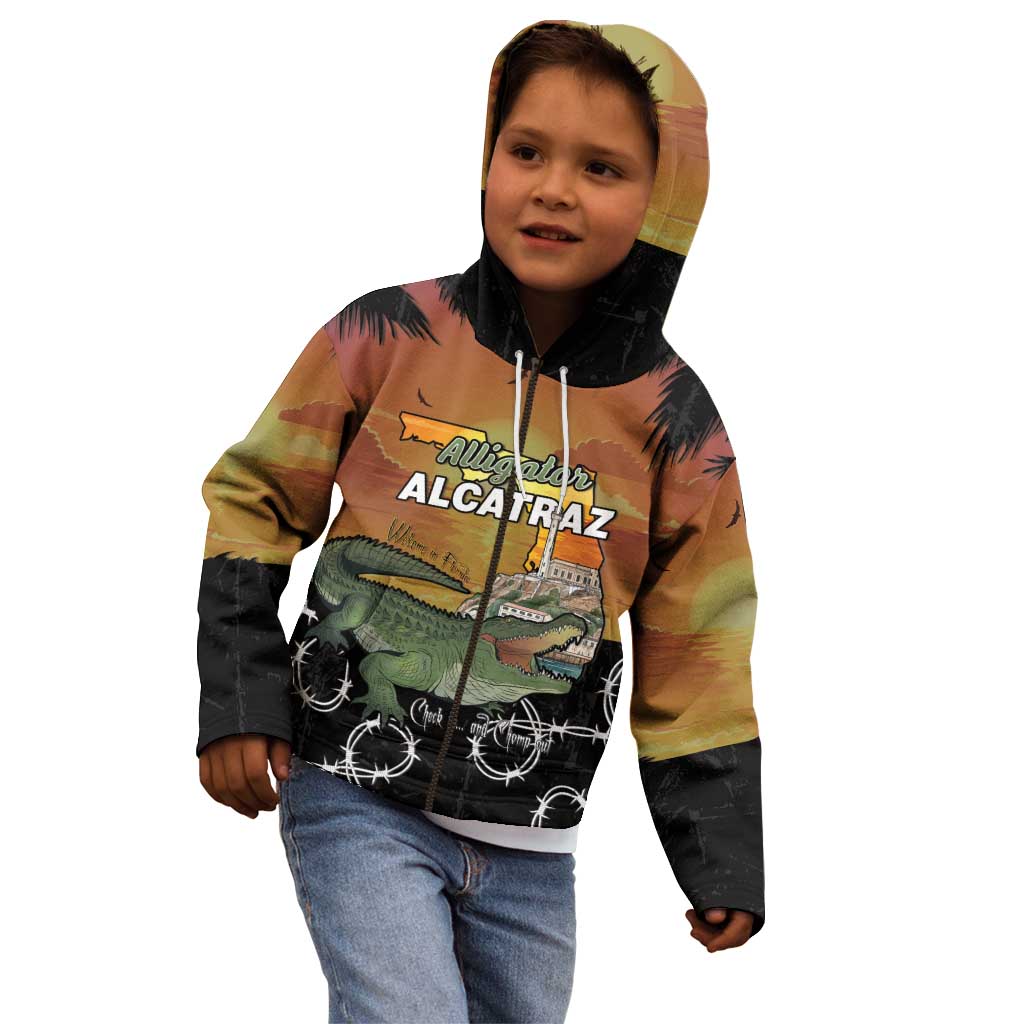 Alligator Alcatraz Kid Hoodie Prison Florida Everglades - Wonder Print Shop