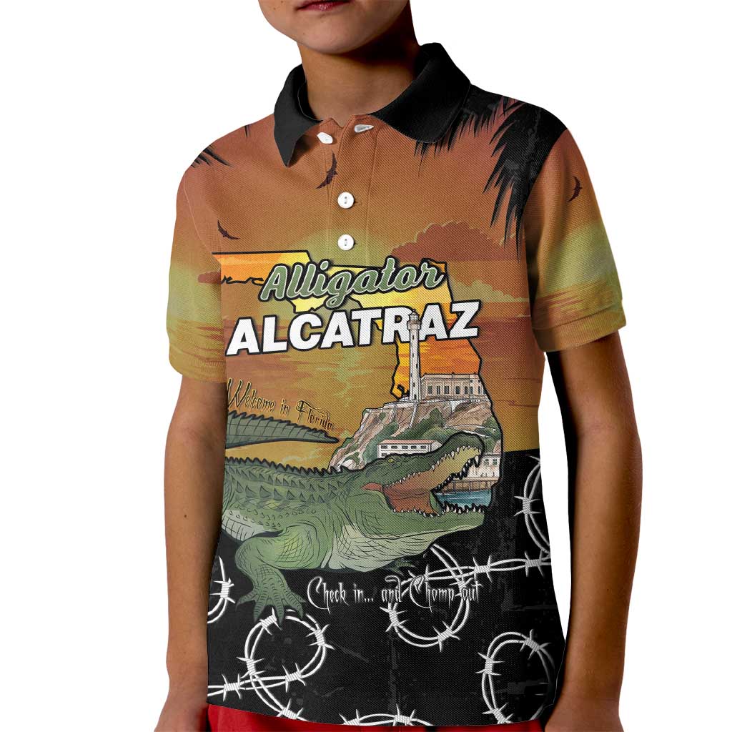 Alligator Alcatraz Kid Polo Shirt Prison Florida Everglades - Wonder Print Shop