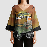 Alligator Alcatraz Kimono Sleeve Blouse Prison Florida Everglades - Wonder Print Shop