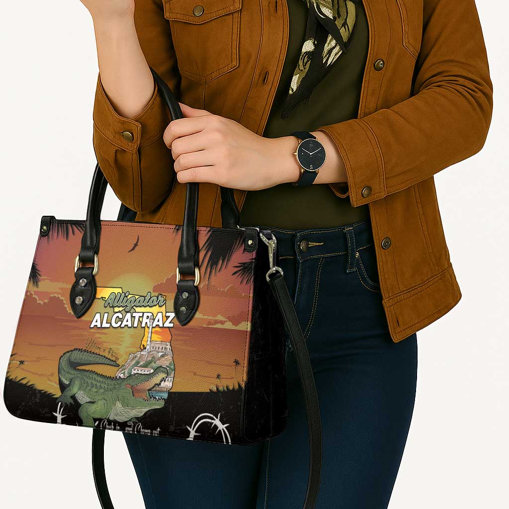 Alligator Alcatraz Leather Bag Prison Florida Everglades - Wonder Print Shop