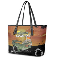 Alligator Alcatraz Leather Tote Bag Prison Florida Everglades - Wonder Print Shop