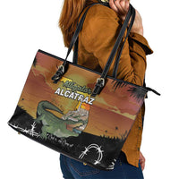 Alligator Alcatraz Leather Tote Bag Prison Florida Everglades - Wonder Print Shop