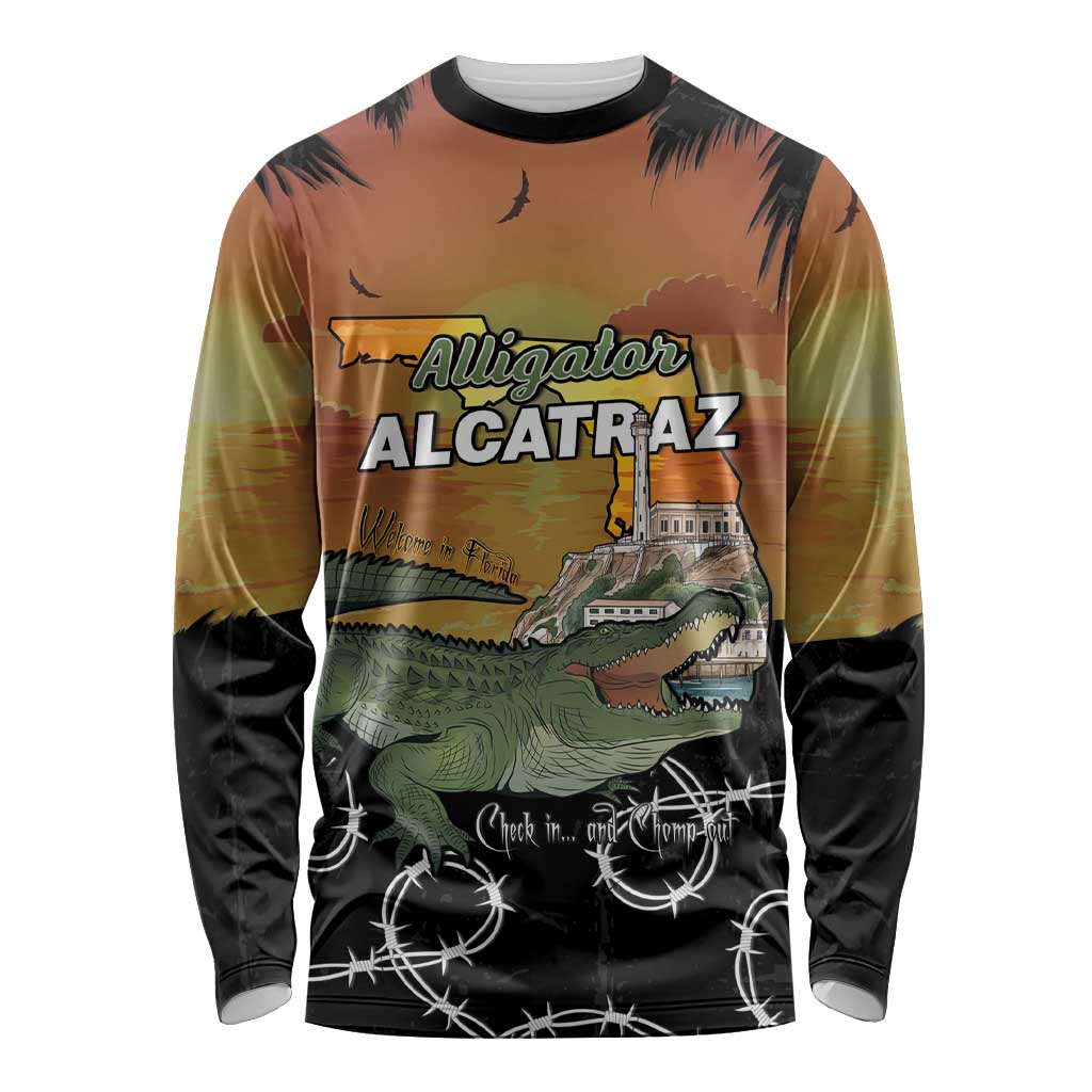 Alligator Alcatraz Long Sleeve Shirt Prison Florida Everglades - Wonder Print Shop