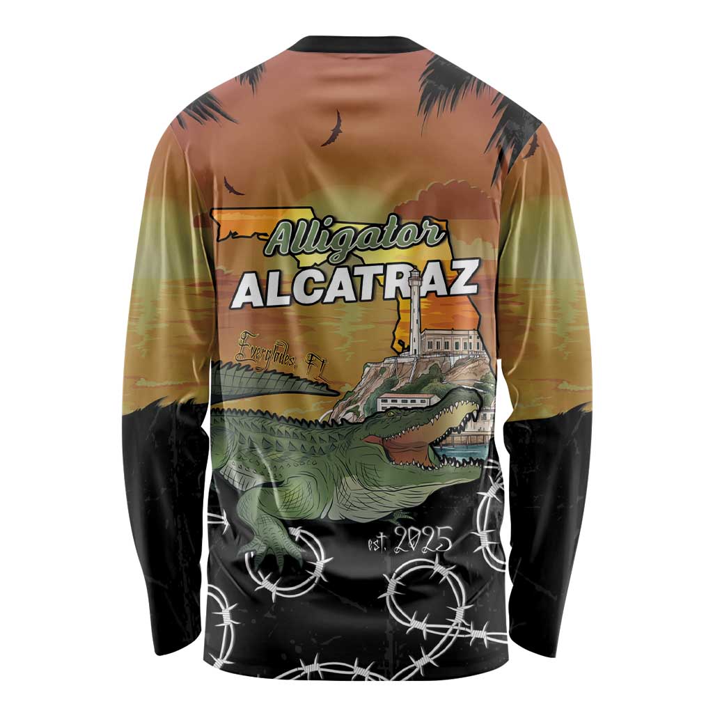 Alligator Alcatraz Long Sleeve Shirt Prison Florida Everglades - Wonder Print Shop