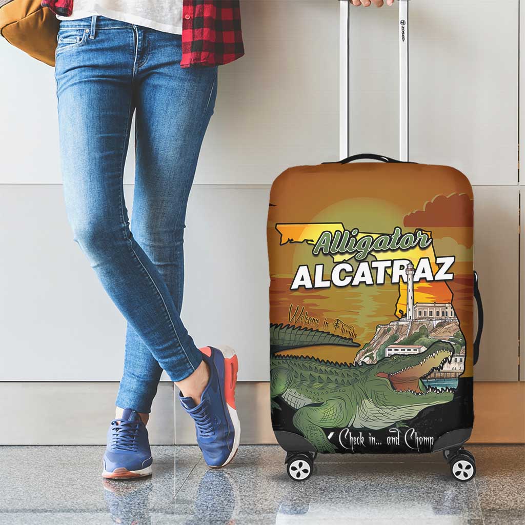 Alligator Alcatraz Luggage Cover Prison Florida Everglades - Wonder Print Shop