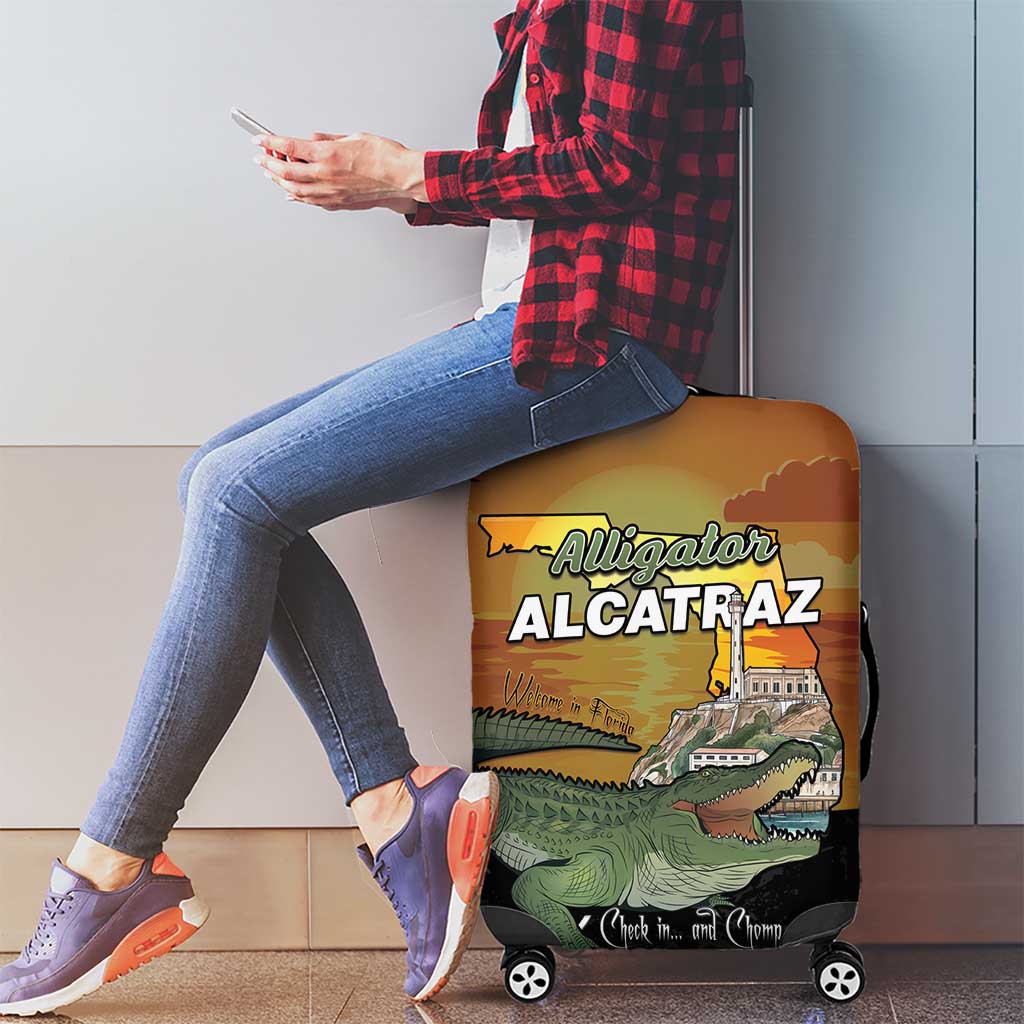 Alligator Alcatraz Luggage Cover Prison Florida Everglades - Wonder Print Shop