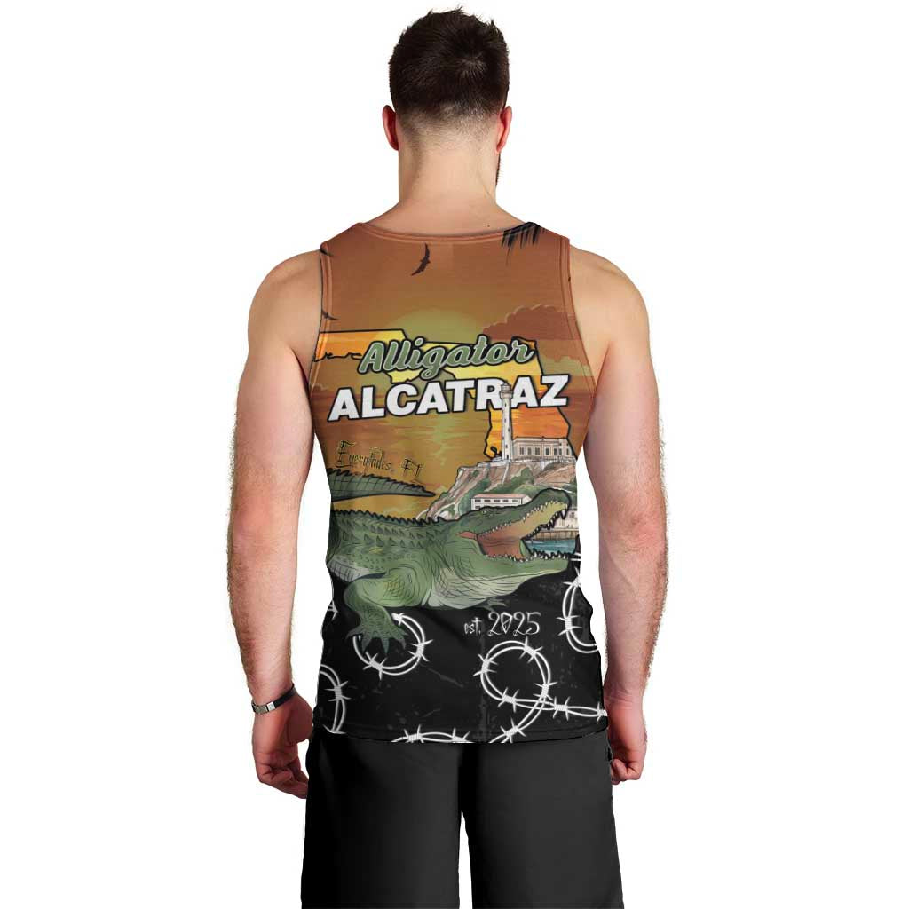 Alligator Alcatraz Men Tank Top Prison Florida Everglades - Wonder Print Shop