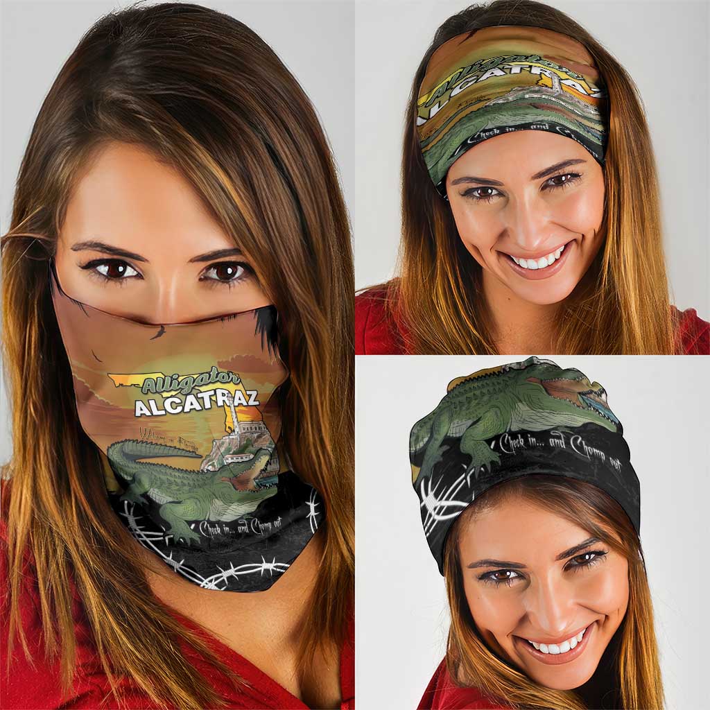 Alligator Alcatraz Neck Gaiter Prison Florida Everglades - Wonder Print Shop