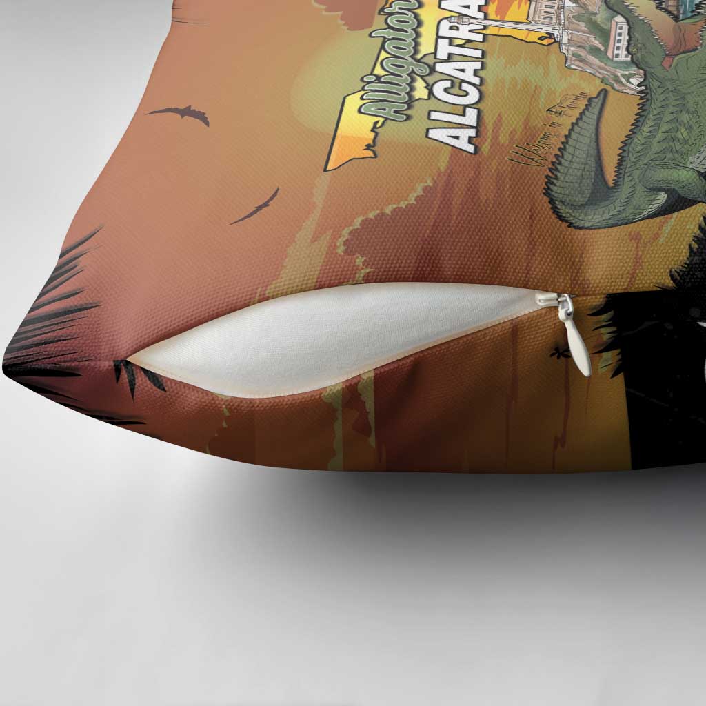 Alligator Alcatraz Pillow Cover Prison Florida Everglades - Wonder Print Shop