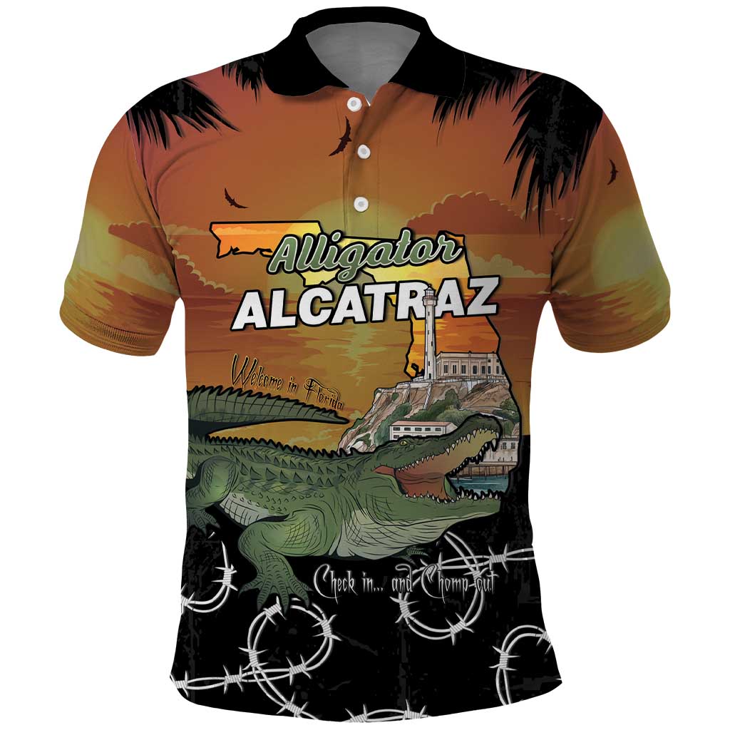 Alligator Alcatraz Polo Shirt Prison Florida Everglades - Wonder Print Shop