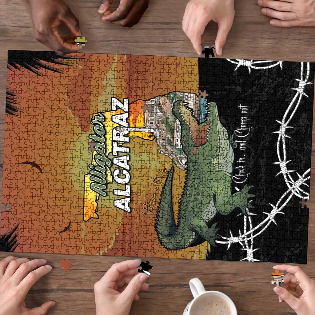 Alligator Alcatraz Puzzle Prison Florida Everglades - Wonder Print Shop